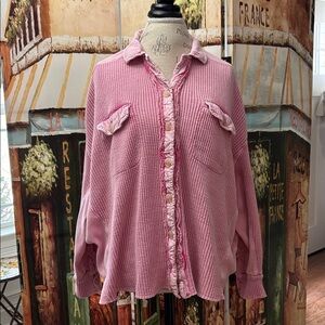 Free People One Scout Jacket, Pink, Size Small